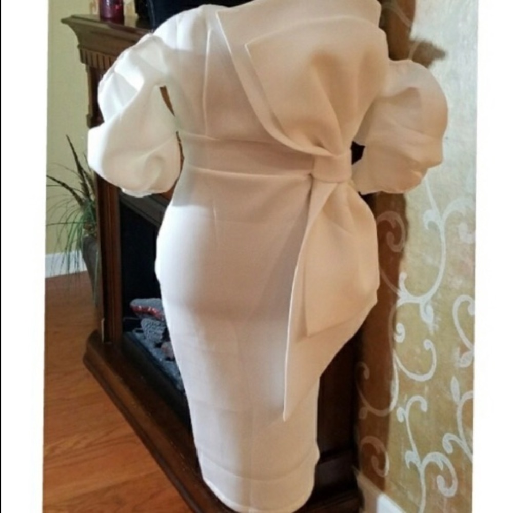 Origami white dress